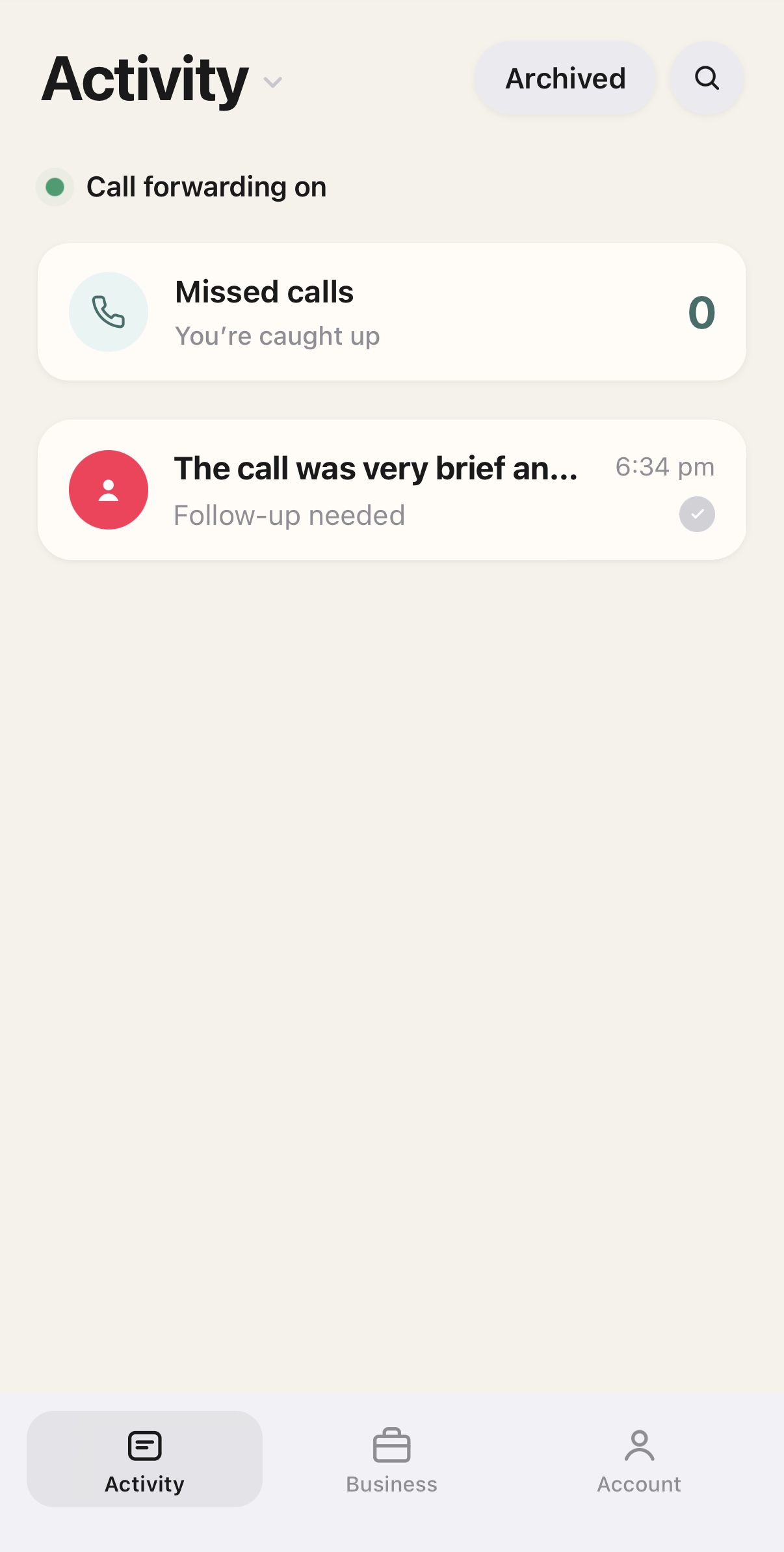 Ringl calendar view showing booked appointments